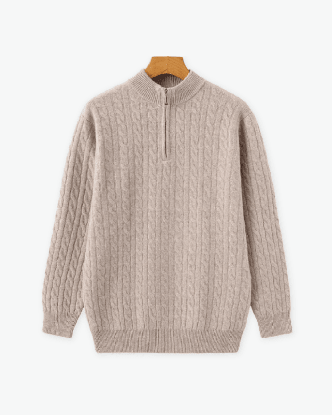 100% Cashmere Woven Half Zip