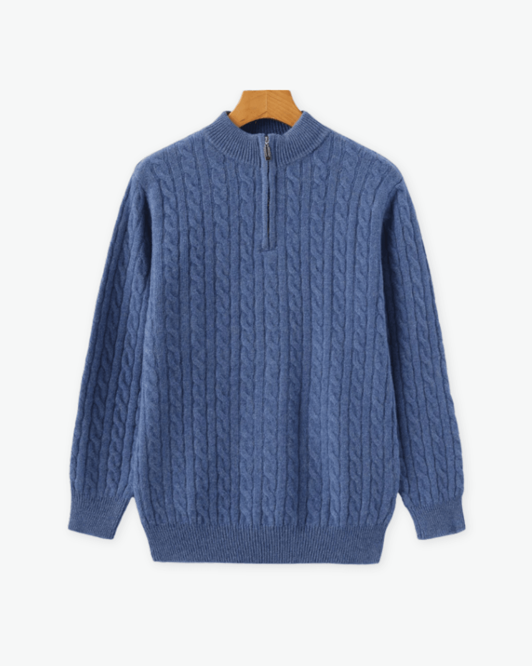 100% Cashmere Woven Half Zip