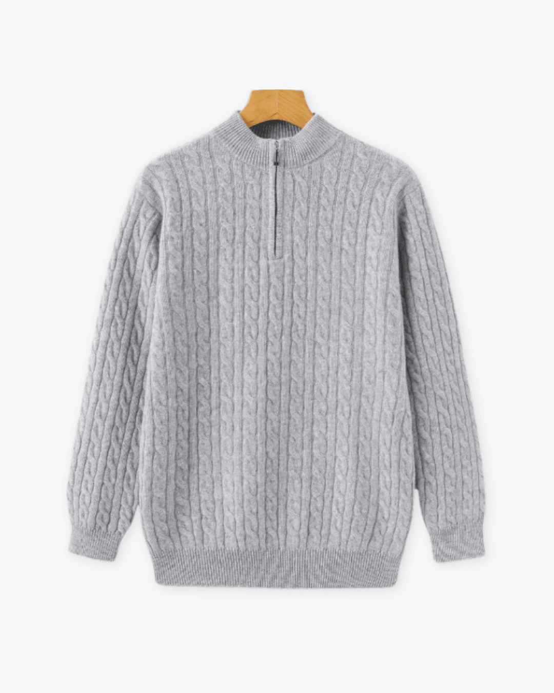 100% Cashmere Woven Half Zip