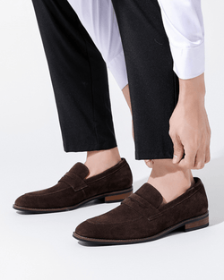 Old Money Suede Penny Loafers